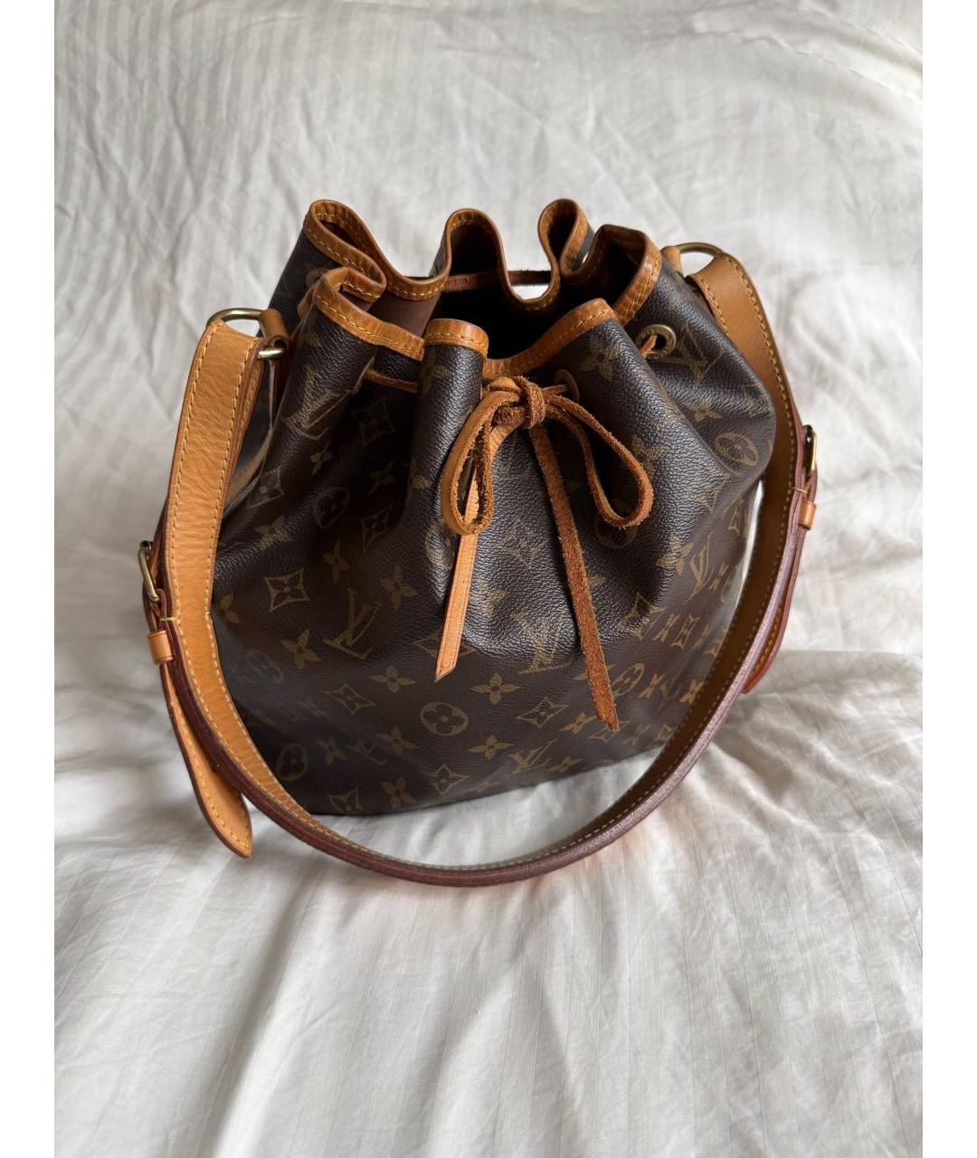 LOUIS VUITTON Коричневая сумка с короткими ручками из канвы, фото 9