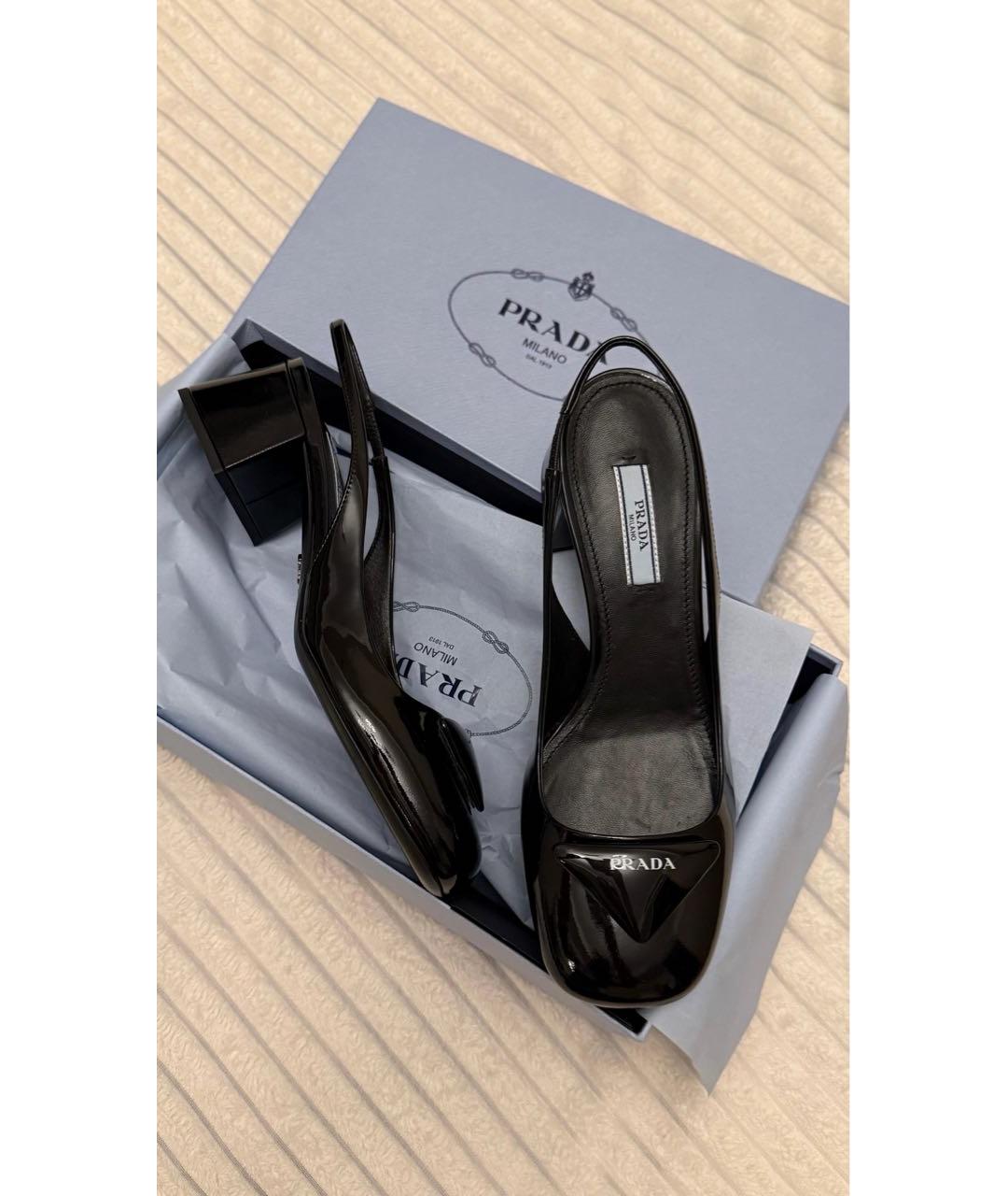 PRADA Черные туфли из лакированной кожи, фото 7