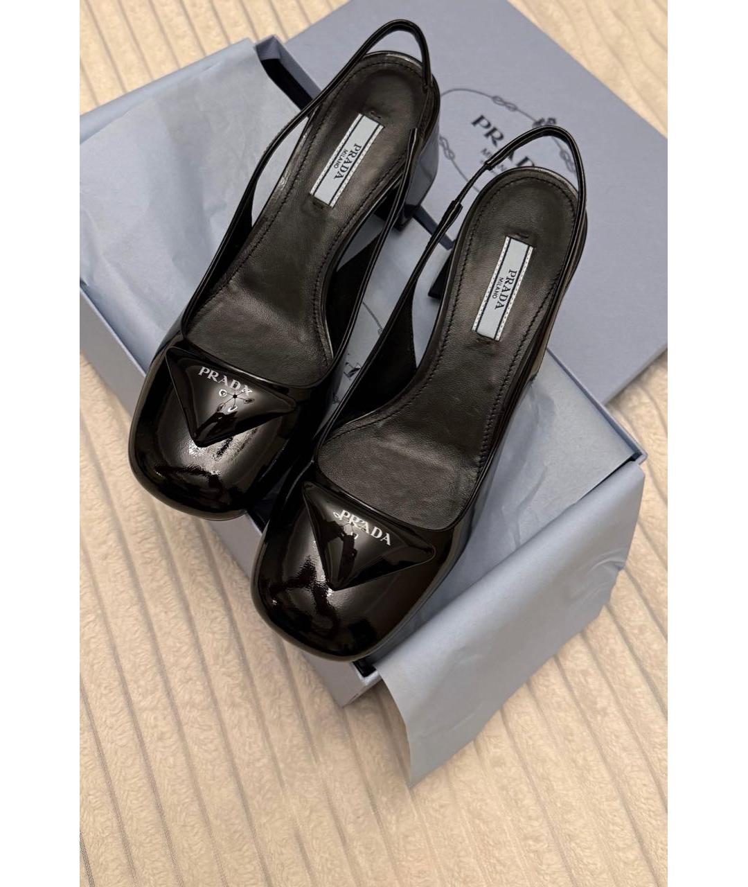 PRADA Черные туфли из лакированной кожи, фото 2