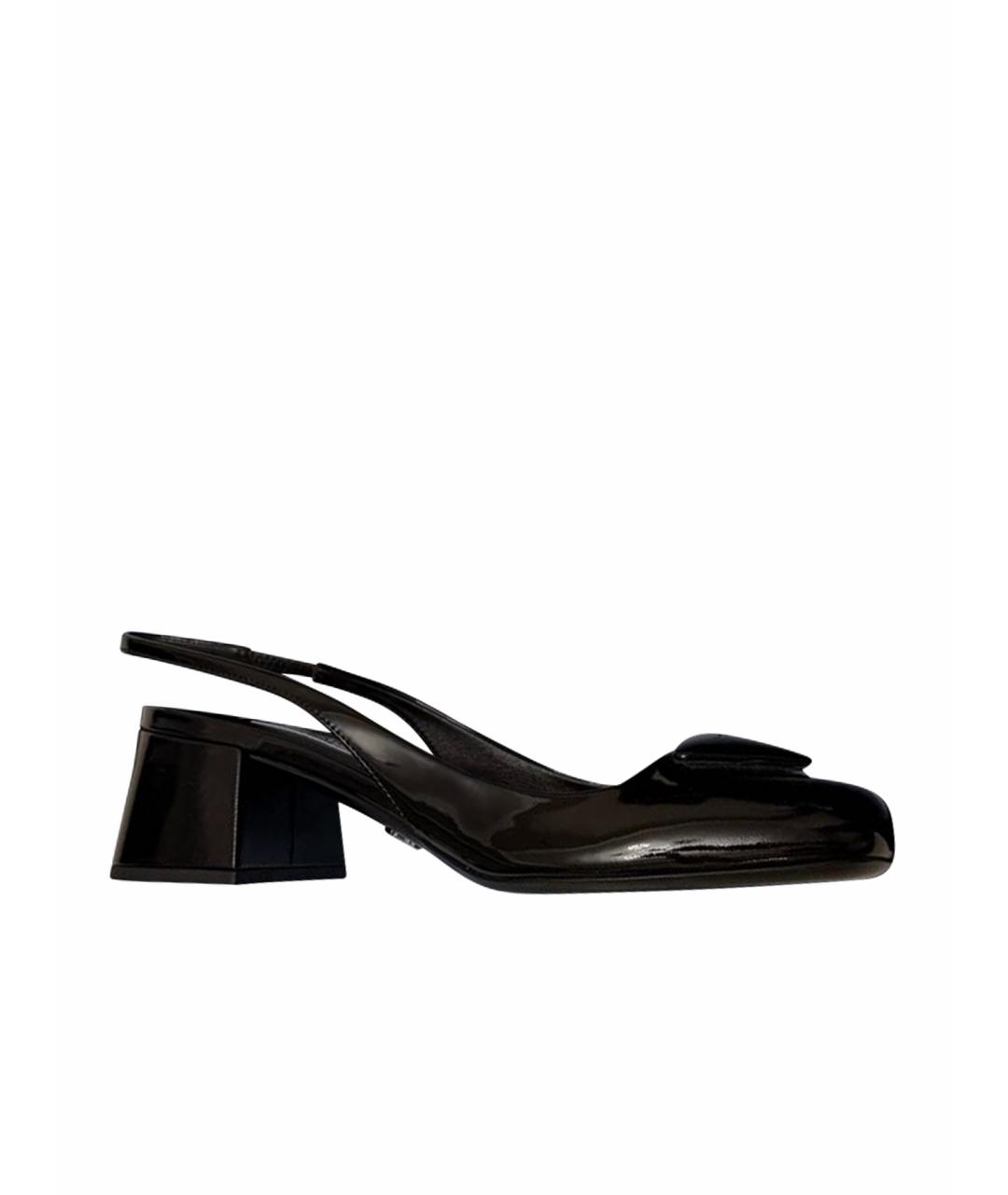 PRADA Черные туфли из лакированной кожи, фото 1