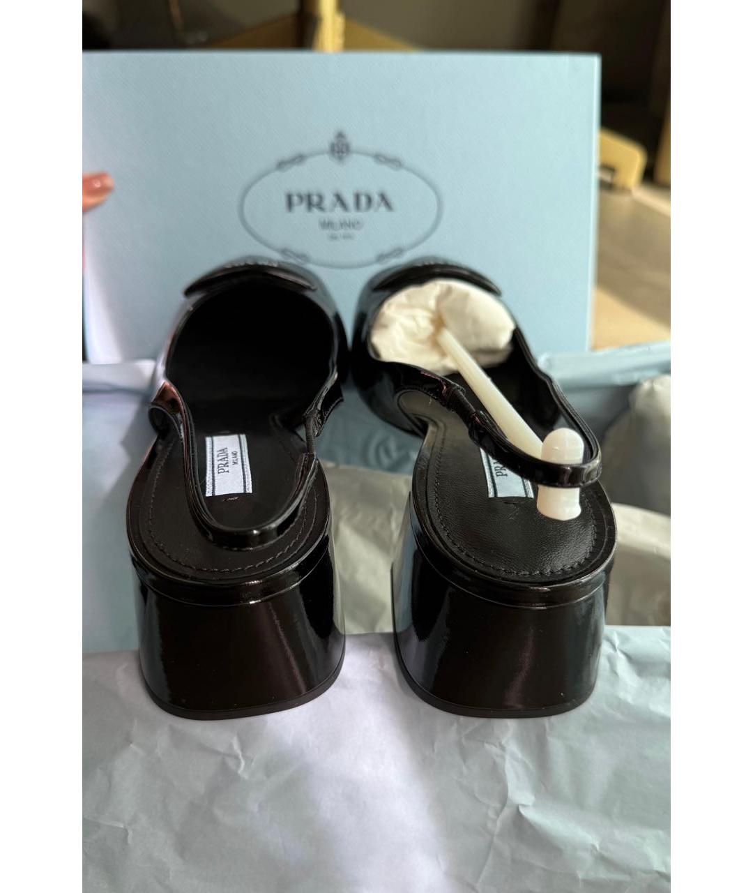 PRADA Черные туфли из лакированной кожи, фото 5