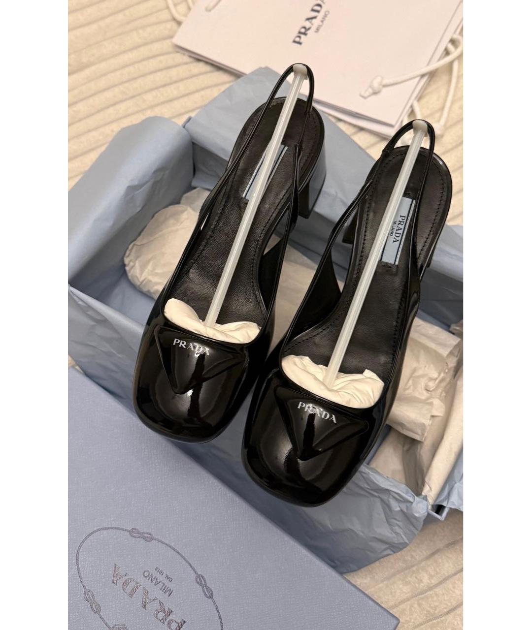 PRADA Черные туфли из лакированной кожи, фото 3