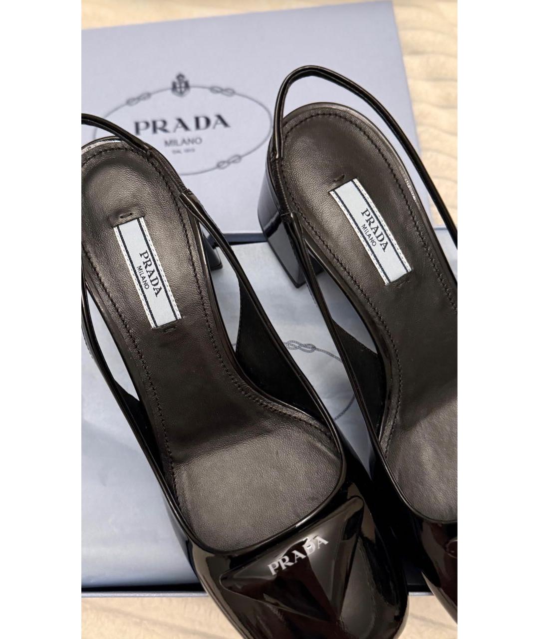 PRADA Черные туфли из лакированной кожи, фото 4