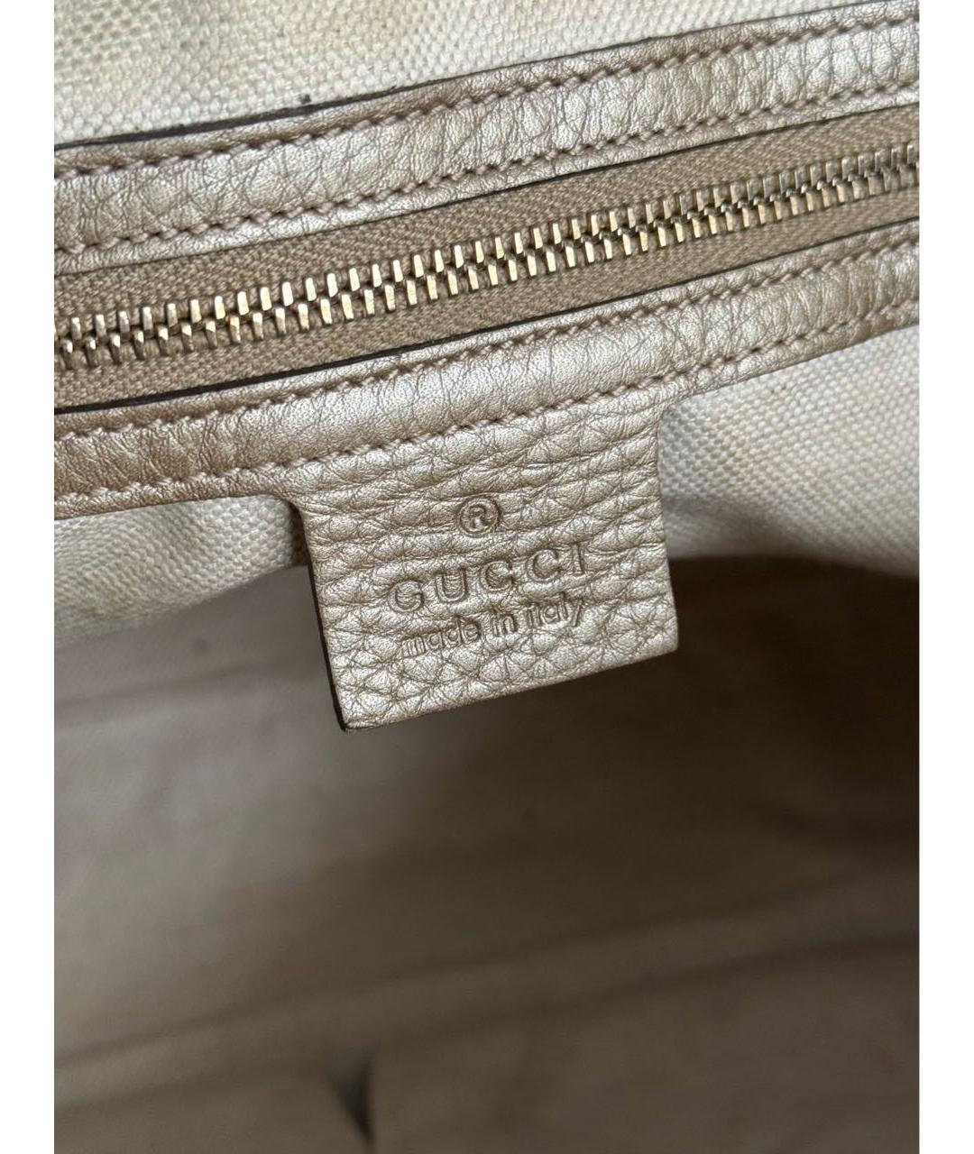 GUCCI Коричневая тканевая сумка с короткими ручками, фото 5