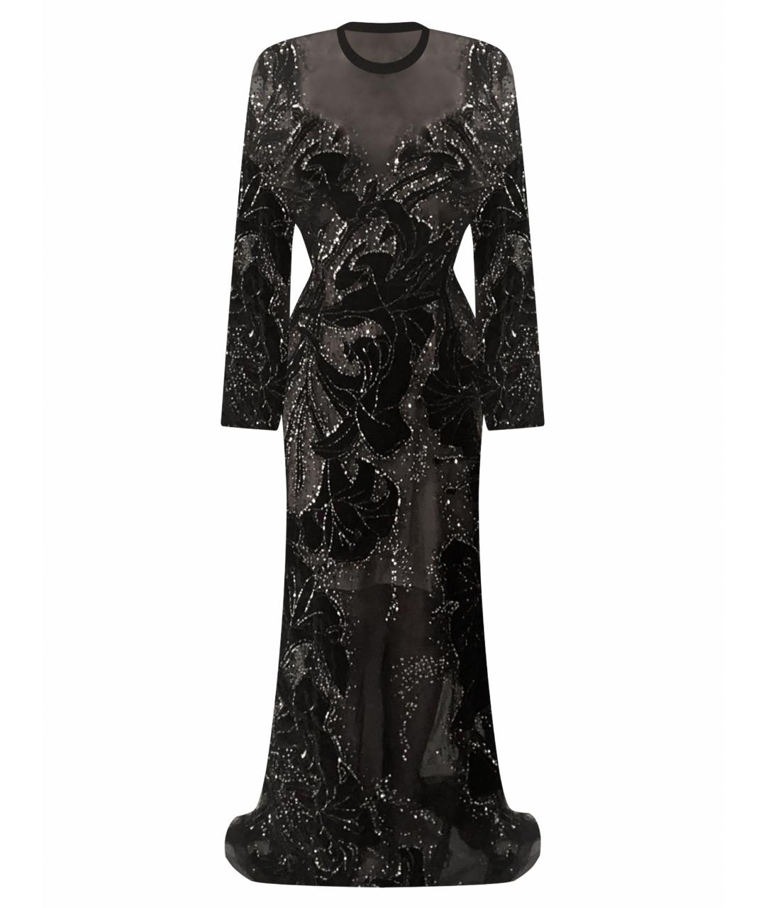 ELIE SAAB Черное бархатное вечернее платье, фото 1