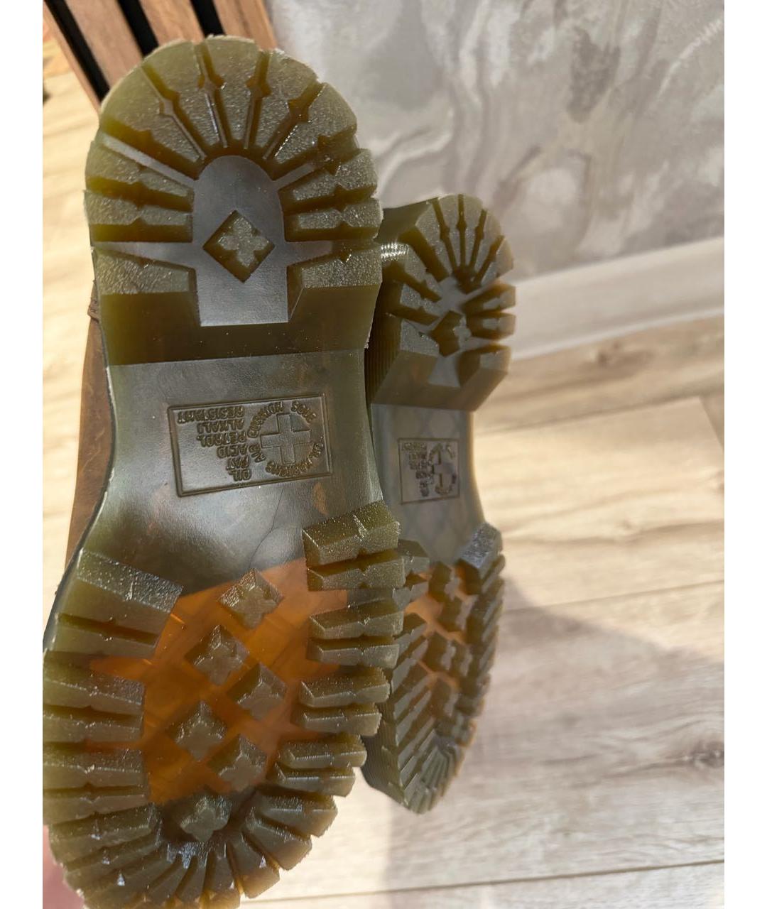 DR. MARTENS Коричневые кожаные сапоги, фото 5