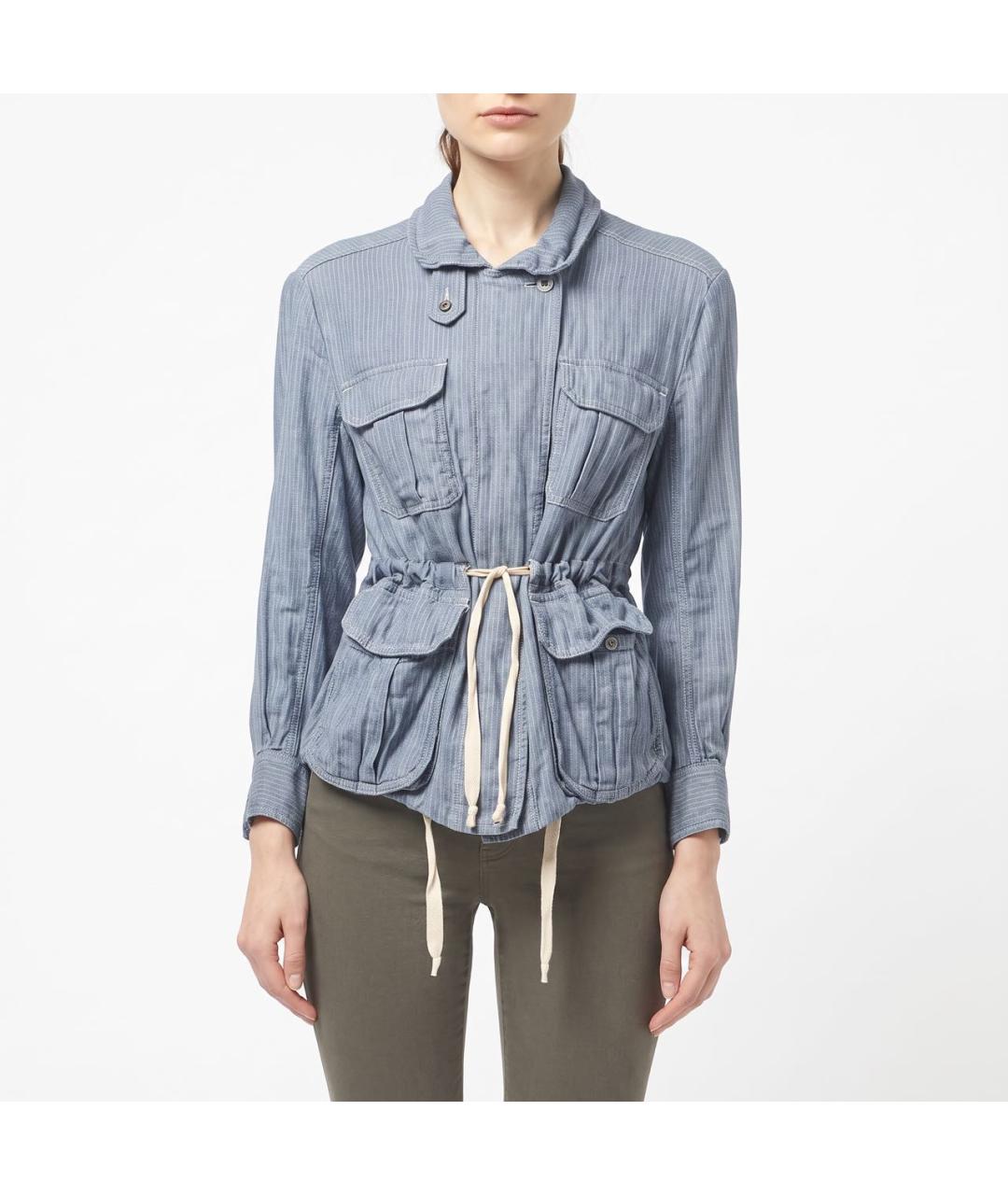 ISABEL MARANT ETOILE Голубая хлопковая куртка, фото 4