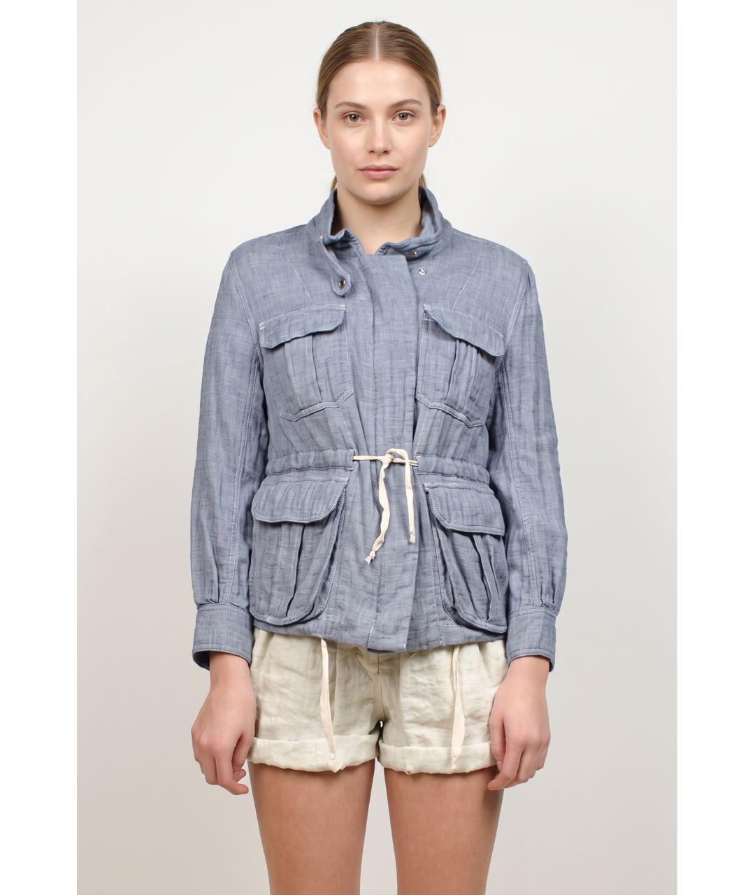 ISABEL MARANT ETOILE Голубая хлопковая куртка, фото 2