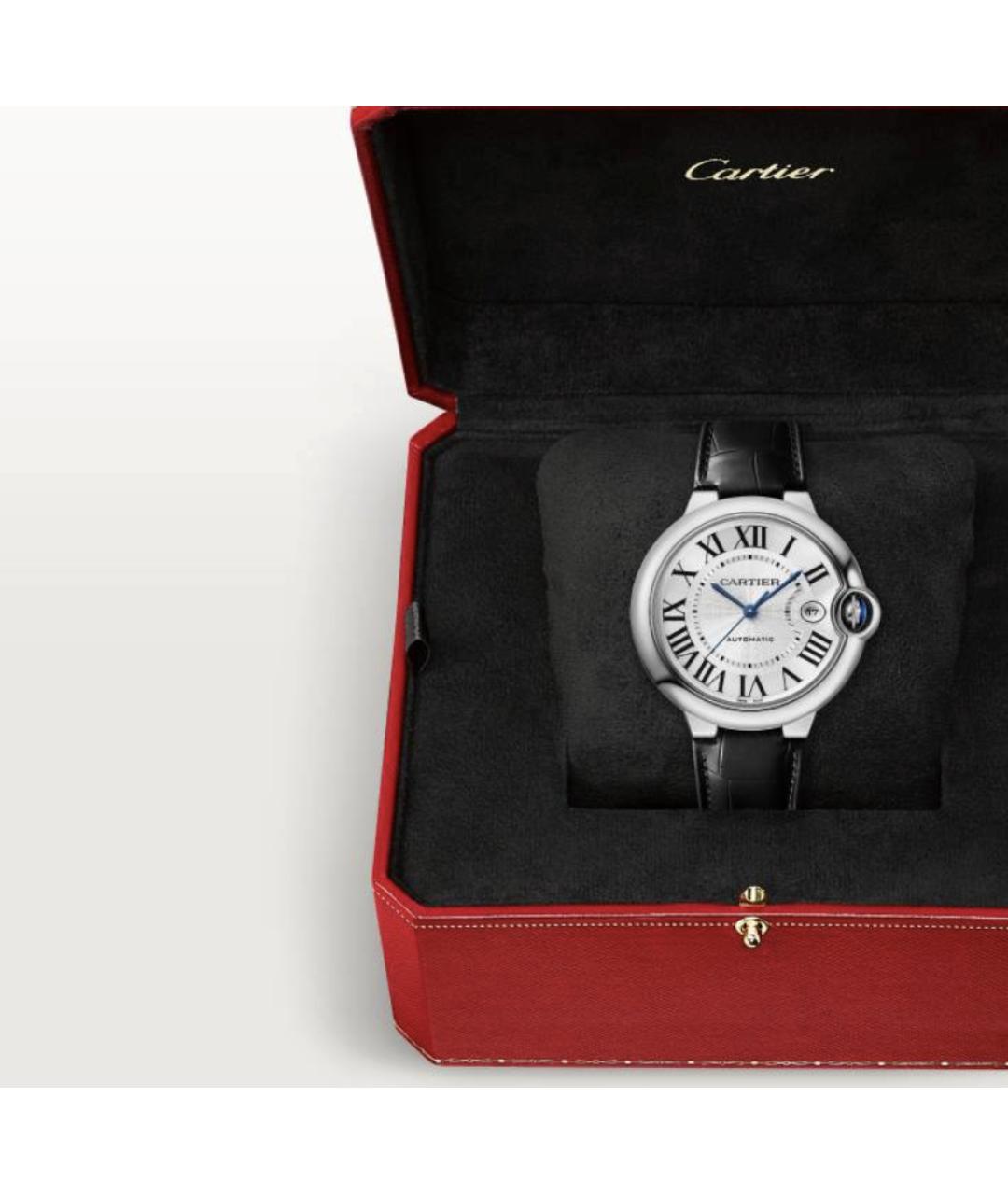 CARTIER Черные часы из белого золота, фото 3