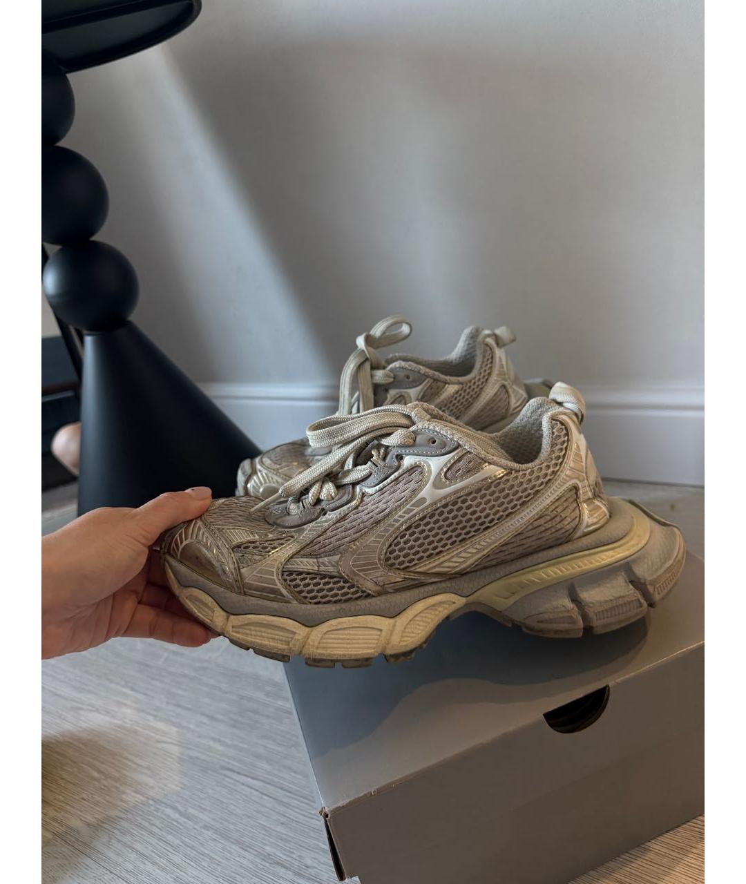 BALENCIAGA Серые текстильные кроссовки, фото 8