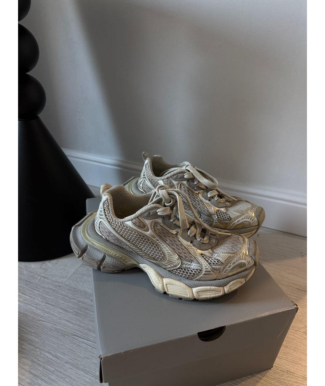 BALENCIAGA Серые текстильные кроссовки, фото 5