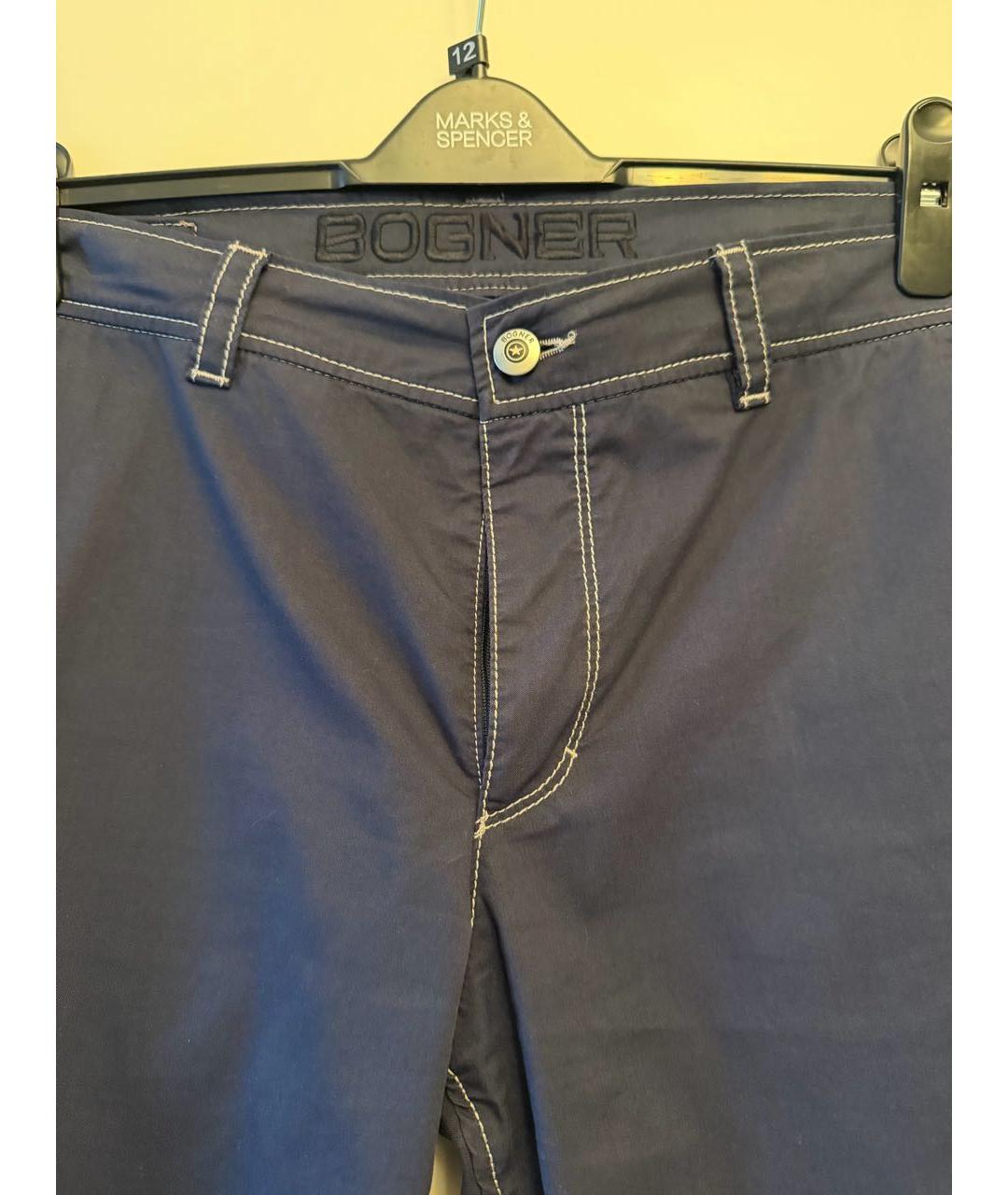 BOGNER Синие хлопковые повседневные брюки, фото 3