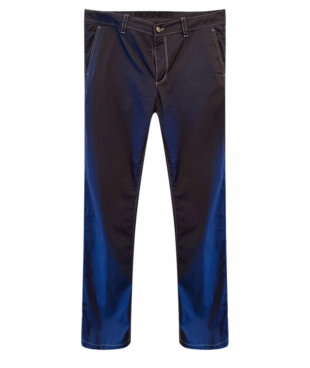BOGNER Синие хлопковые повседневные брюки, фото 1