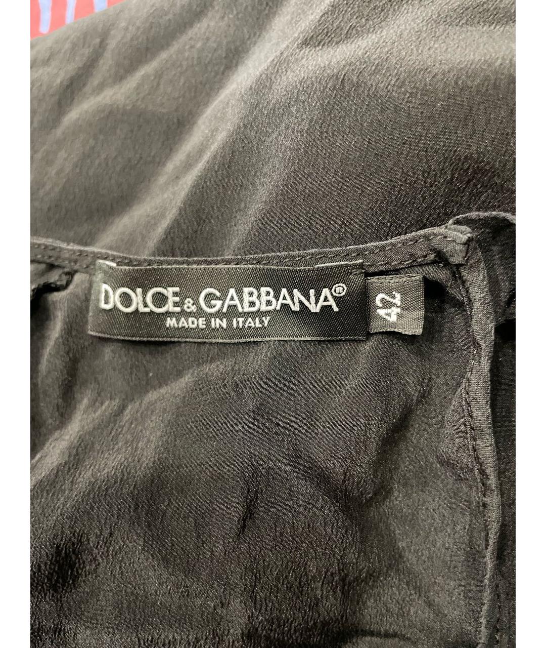 DOLCE&GABBANA Черная шелковая блузы, фото 2