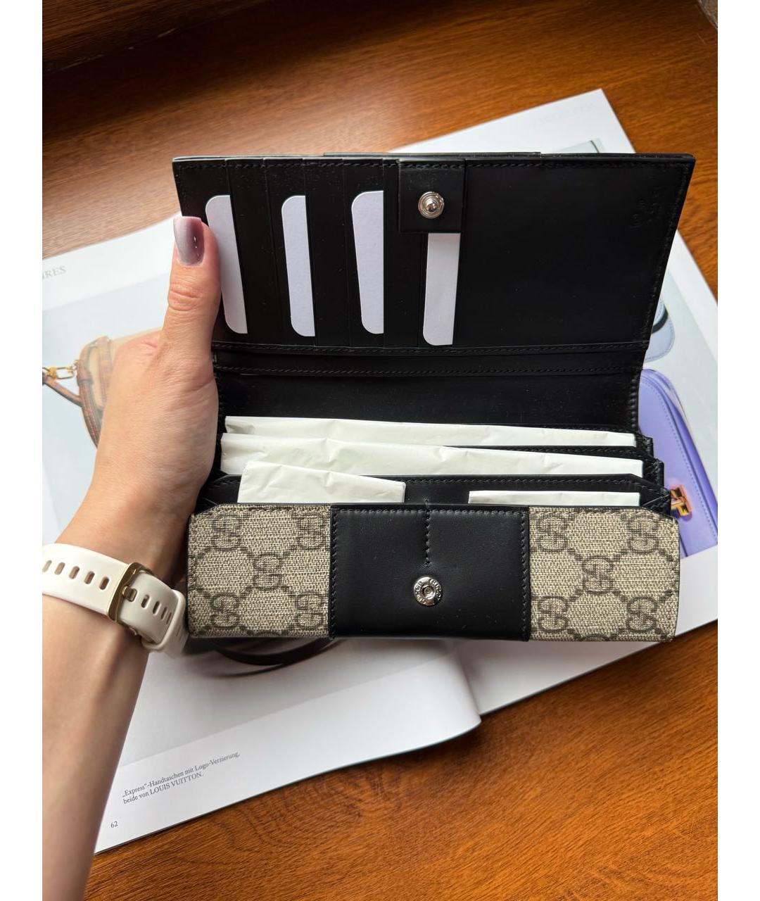 GUCCI Бежевый кошелек, фото 4