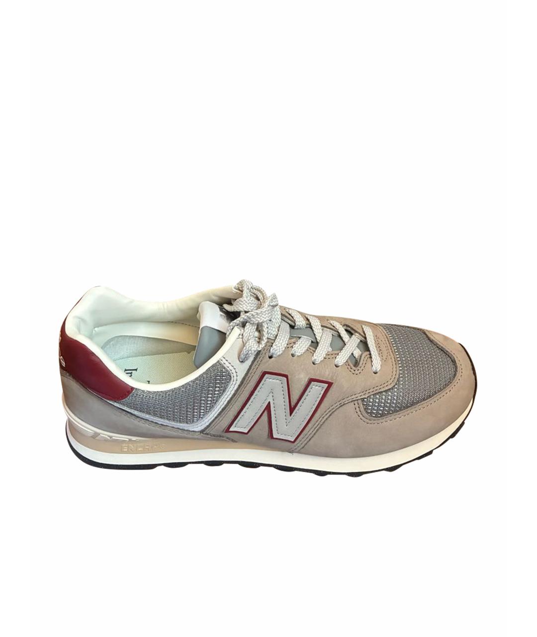 NEW BALANCE Бежевые кожаные низкие кроссовки / кеды, фото 10