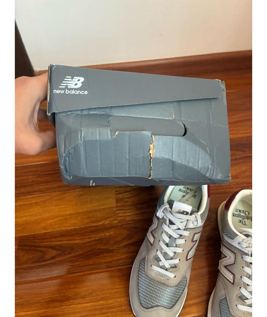 NEW BALANCE Бежевые кожаные низкие кроссовки / кеды, фото 8