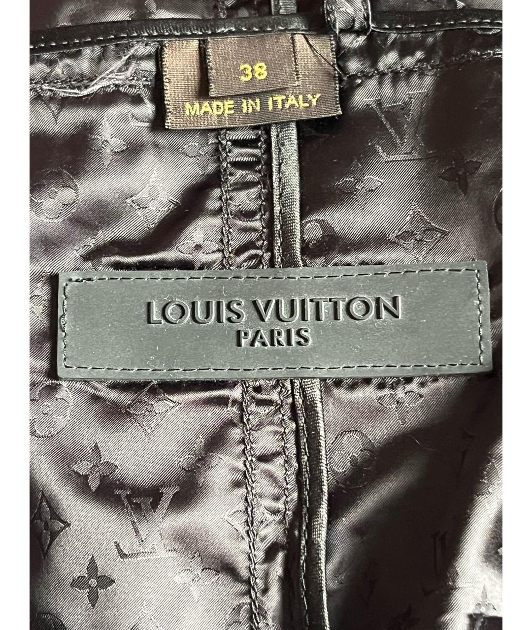 LOUIS VUITTON Антрацитовый полиамидовый тренч/плащ, фото 3