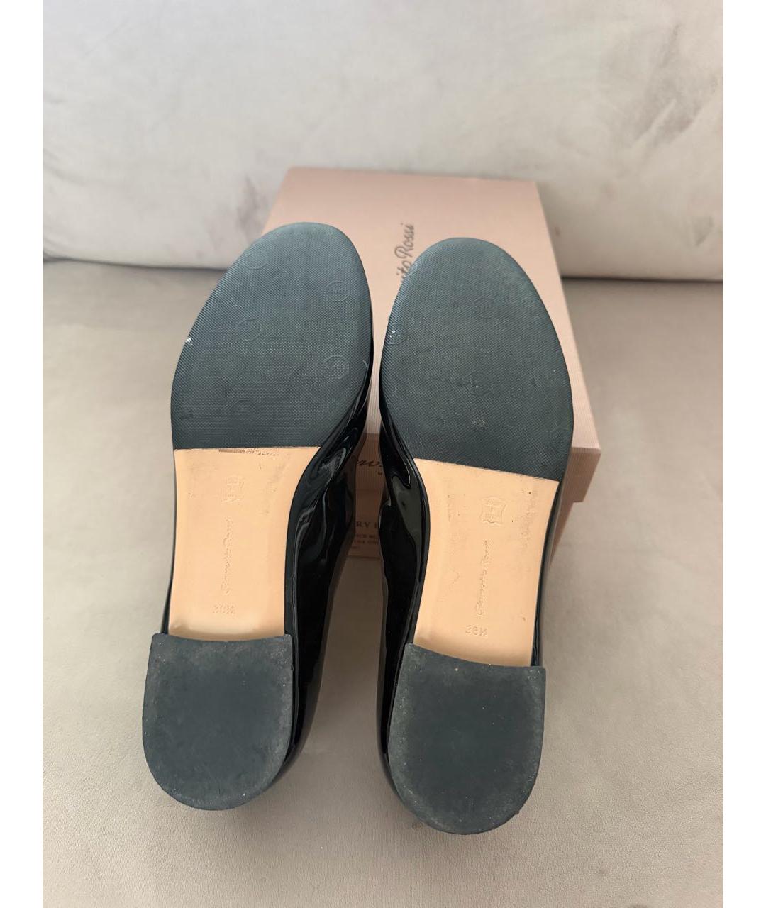 GIANVITO ROSSI Черные балетки из лакированной кожи, фото 6