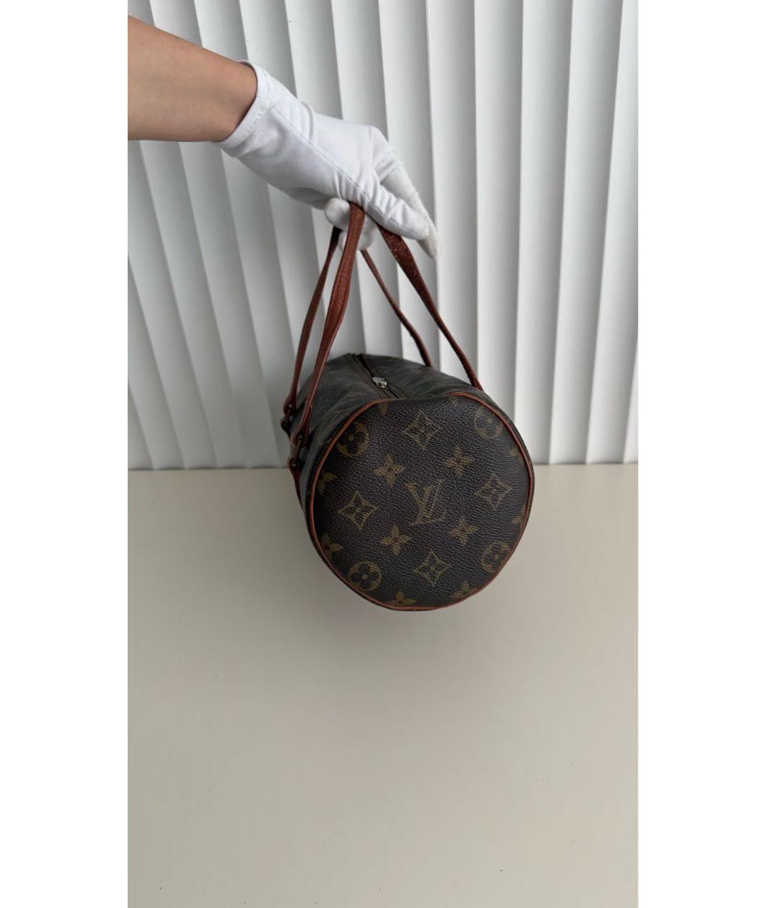 LOUIS VUITTON Коричневая сумка с короткими ручками из канвы, фото 2