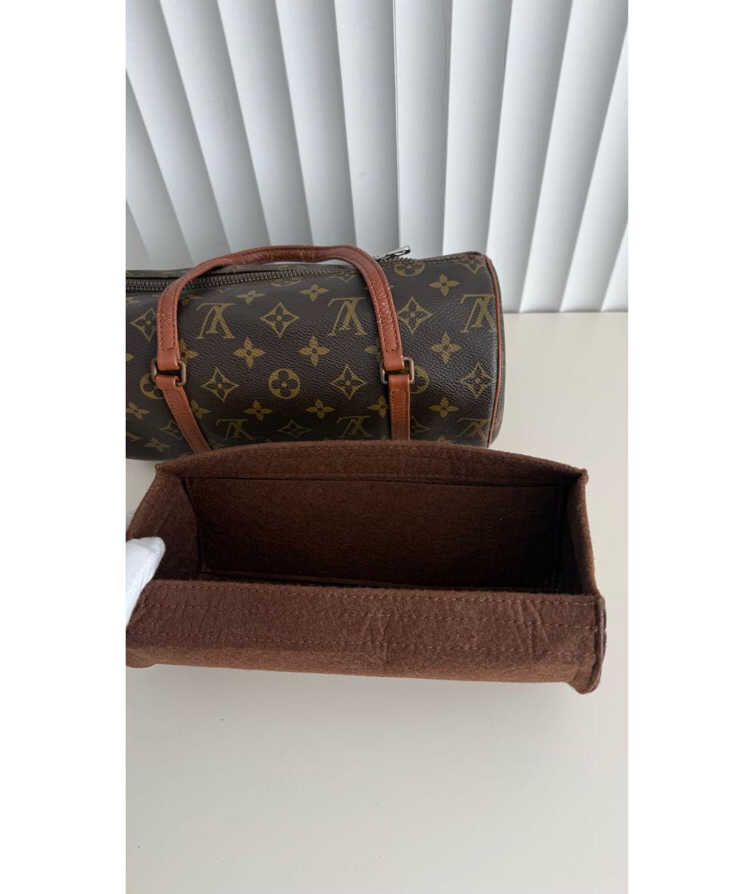 LOUIS VUITTON Коричневая сумка с короткими ручками из канвы, фото 7