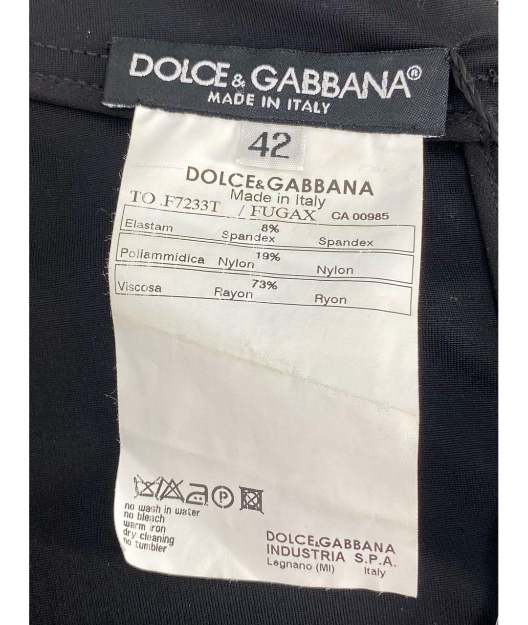 DOLCE&GABBANA Черный вискозный корсет, фото 4