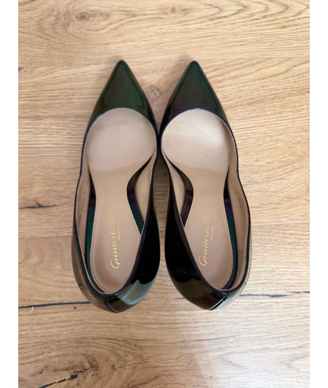 GIANVITO ROSSI Фиолетовые туфли из лакированной кожи, фото 4
