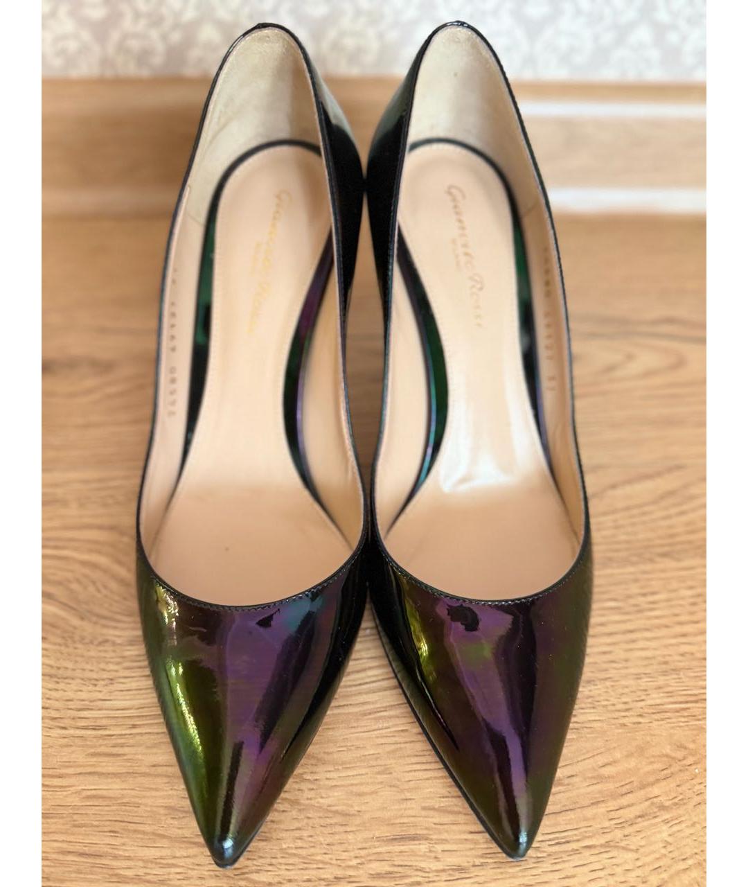 GIANVITO ROSSI Фиолетовые туфли из лакированной кожи, фото 2