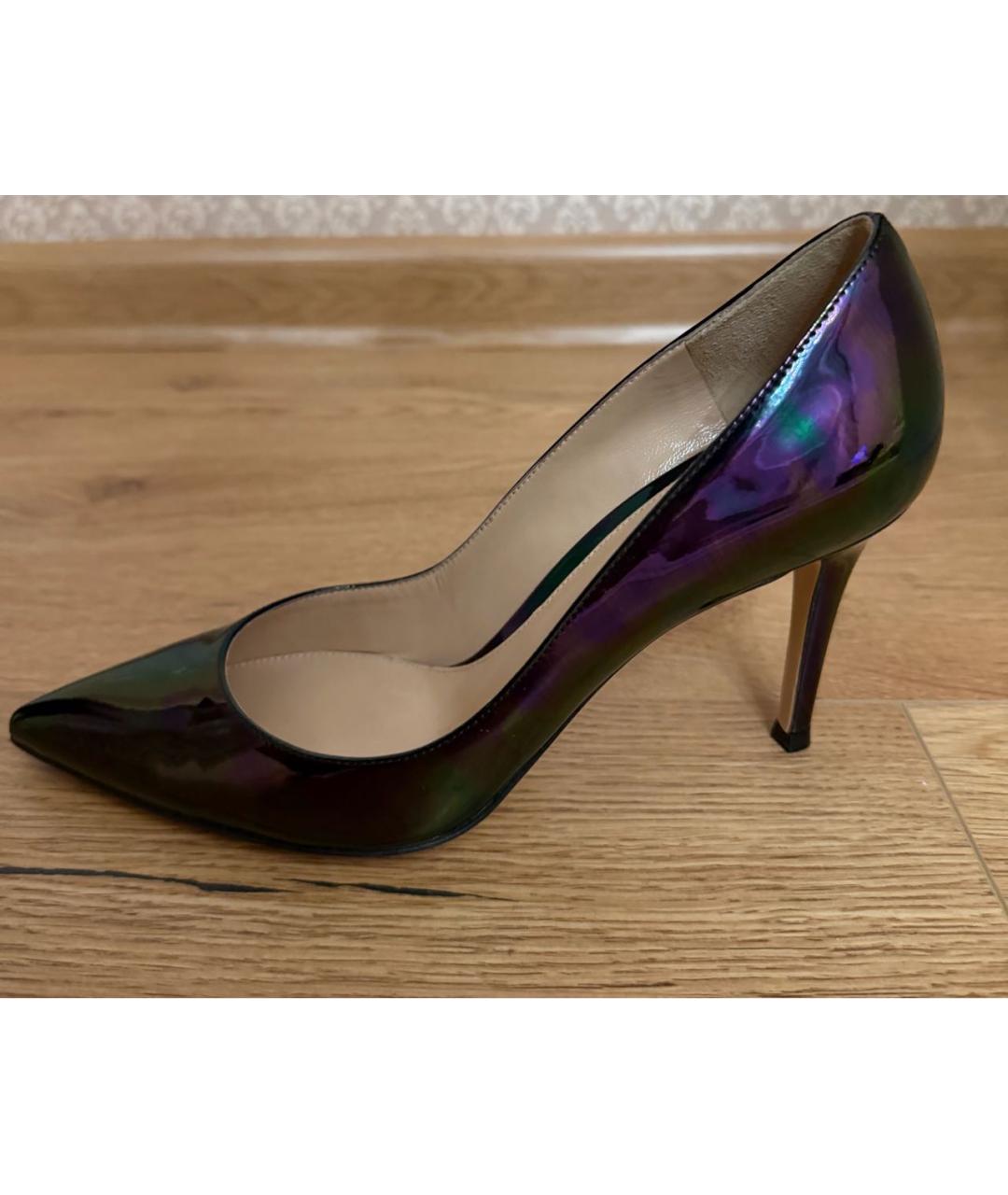 GIANVITO ROSSI Фиолетовые туфли из лакированной кожи, фото 6