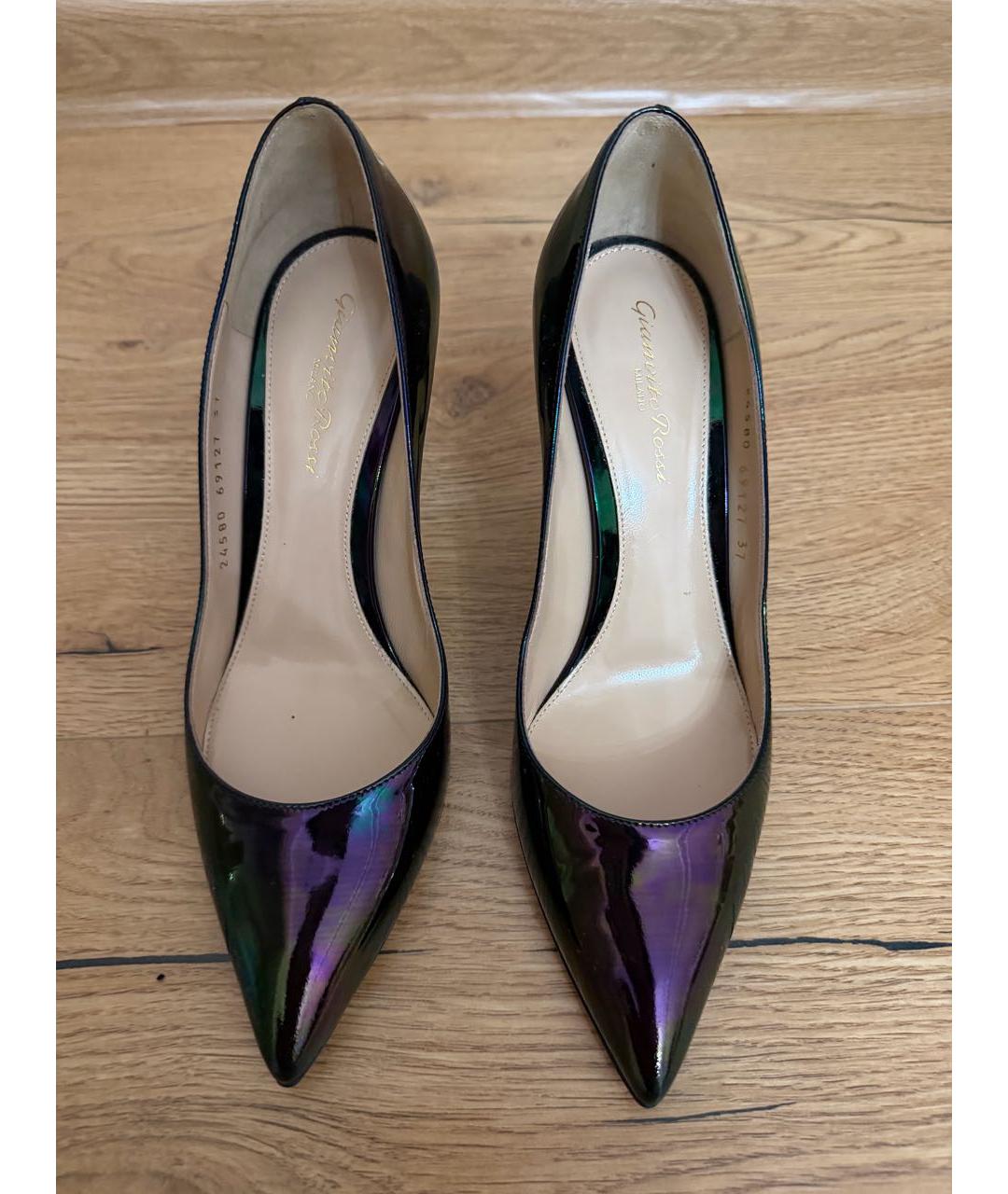 GIANVITO ROSSI Фиолетовые туфли из лакированной кожи, фото 3