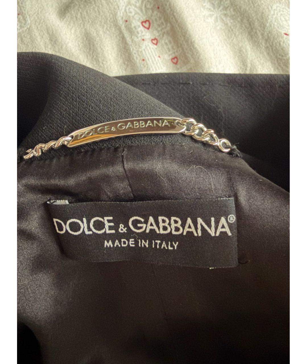 DOLCE&GABBANA Черное шерстяное пальто, фото 4