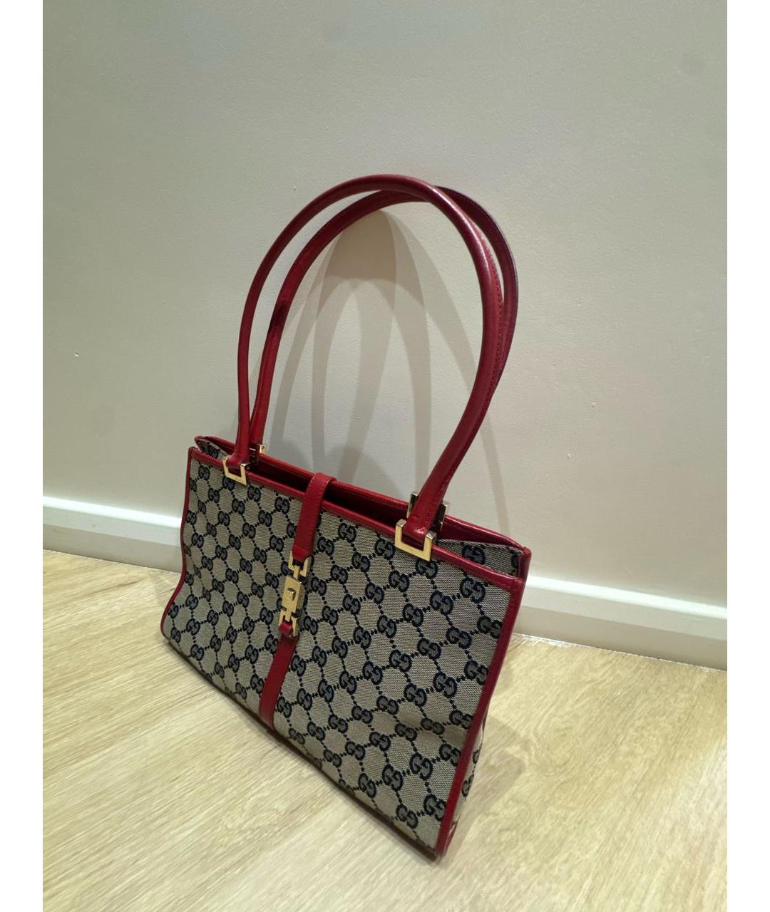 GUCCI Бордовая сумка тоут, фото 2