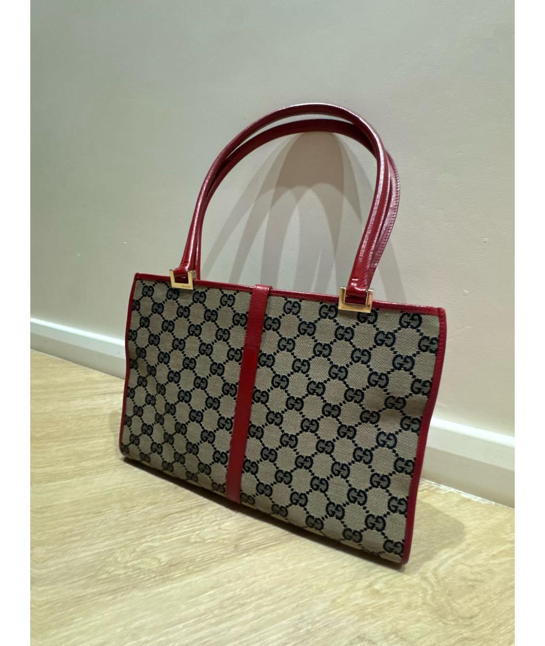 GUCCI Бордовая сумка тоут, фото 3