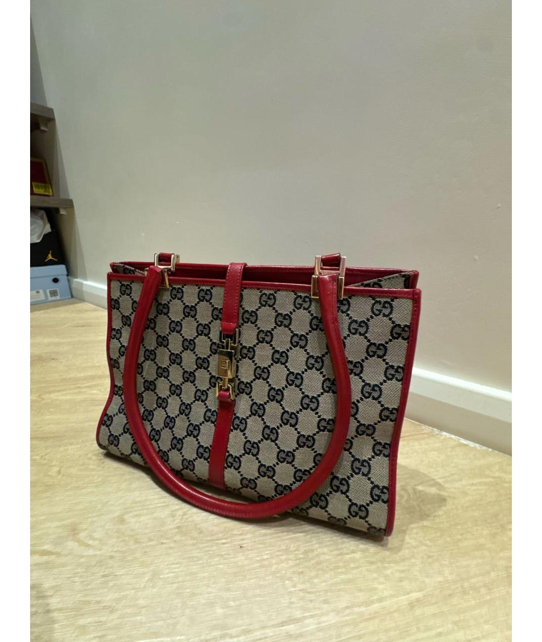 GUCCI Бордовая сумка тоут, фото 5