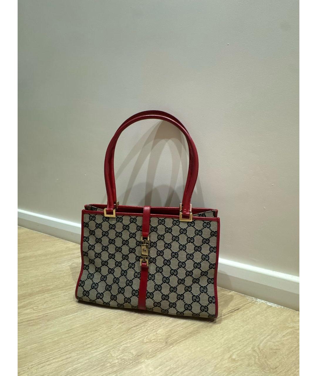 GUCCI Бордовая сумка тоут, фото 7