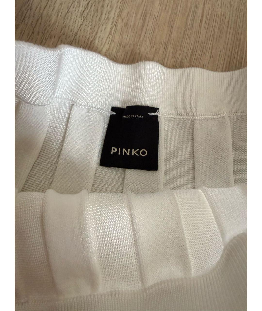 PINKO Белая вискозная юбка миди, фото 2