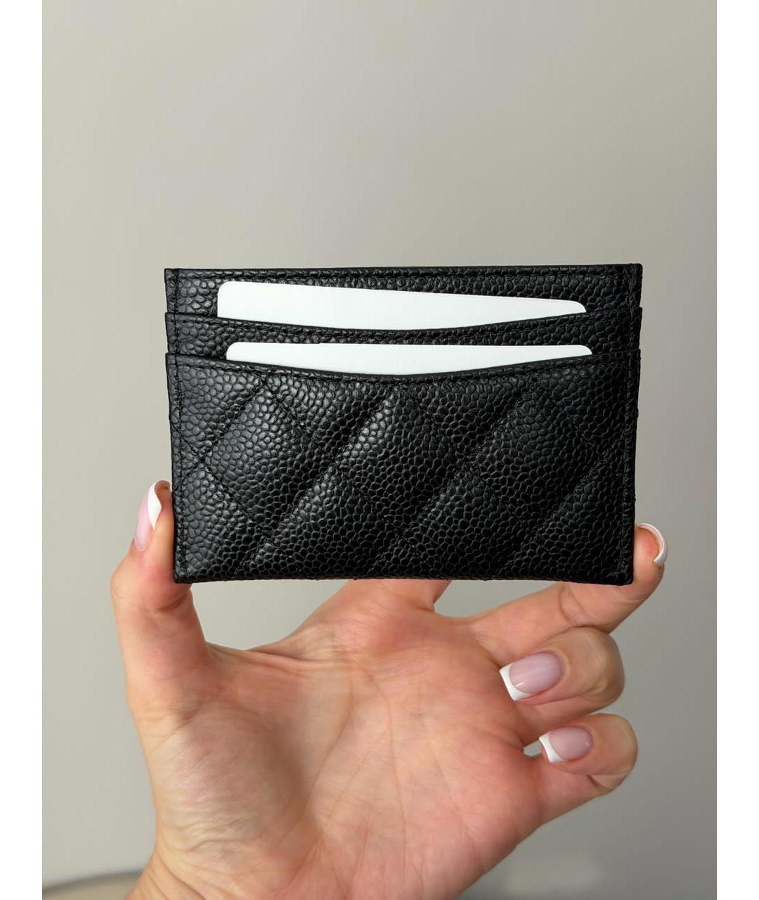 CHANEL Черный кожаный кардхолдер, фото 3