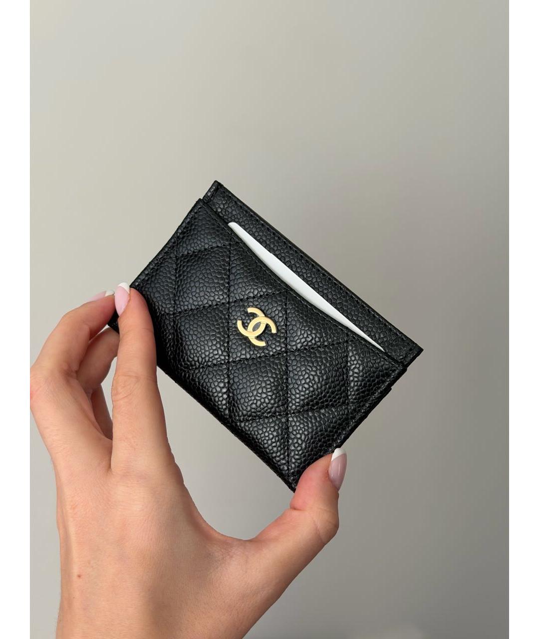 CHANEL Черный кожаный кардхолдер, фото 2