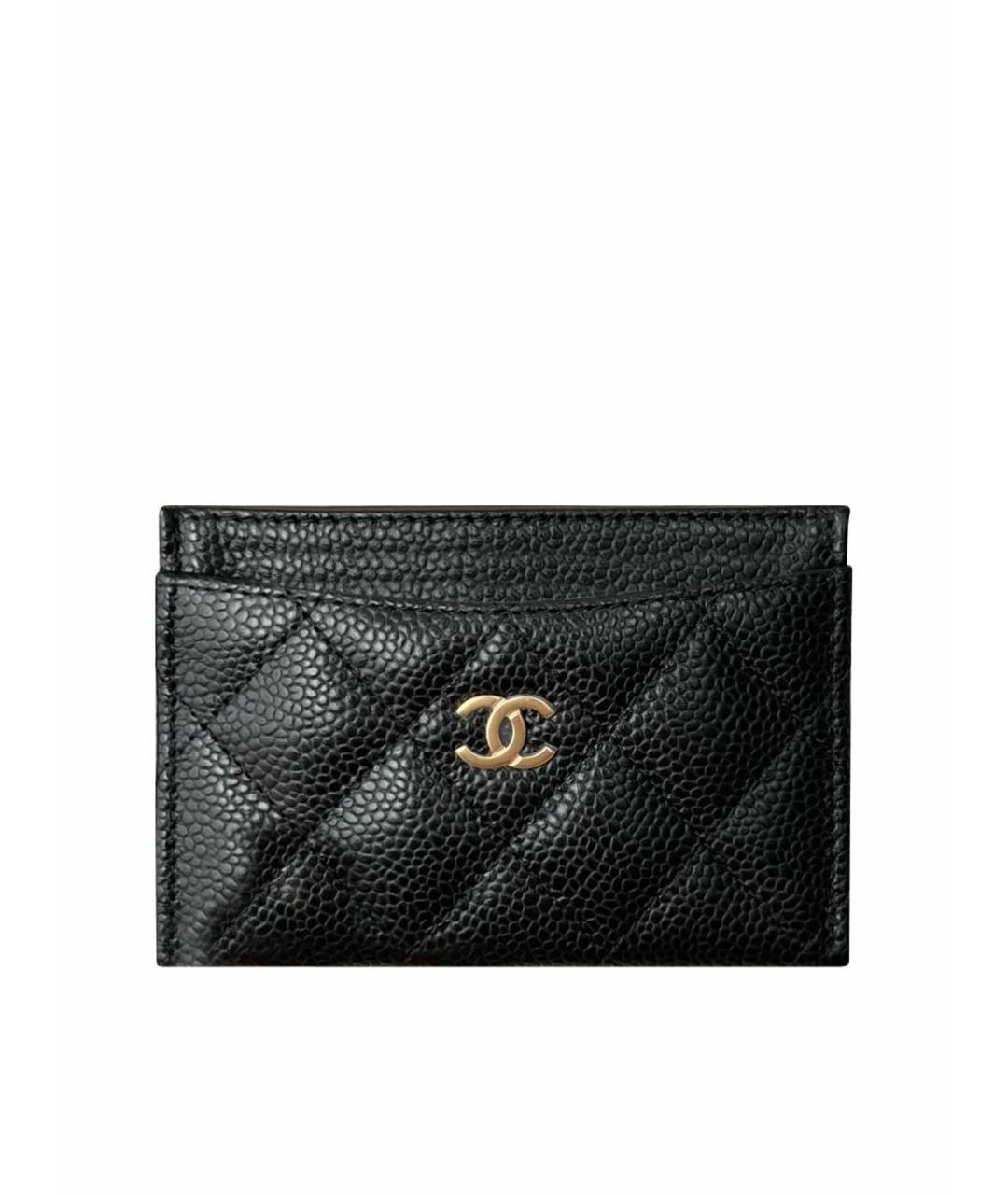 CHANEL Черный кожаный кардхолдер, фото 1