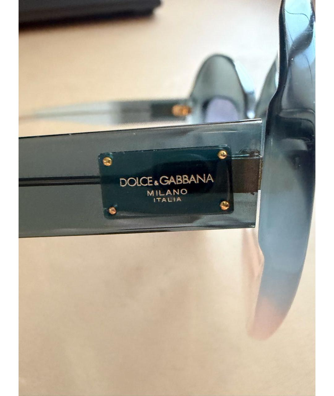 DOLCE&GABBANA Бежевые пластиковые солнцезащитные очки, фото 3