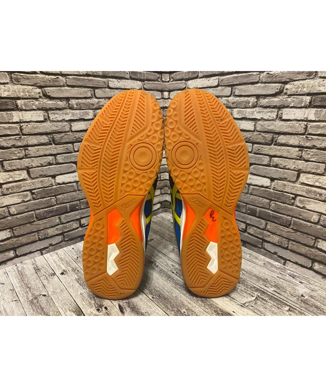 ASICS Синие синтетические низкие кроссовки / кеды, фото 3