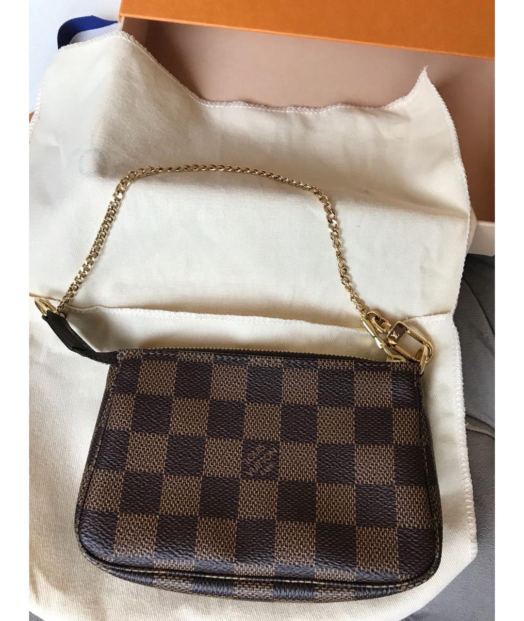 LOUIS VUITTON Коричневая сумка с короткими ручками из канвы, фото 4