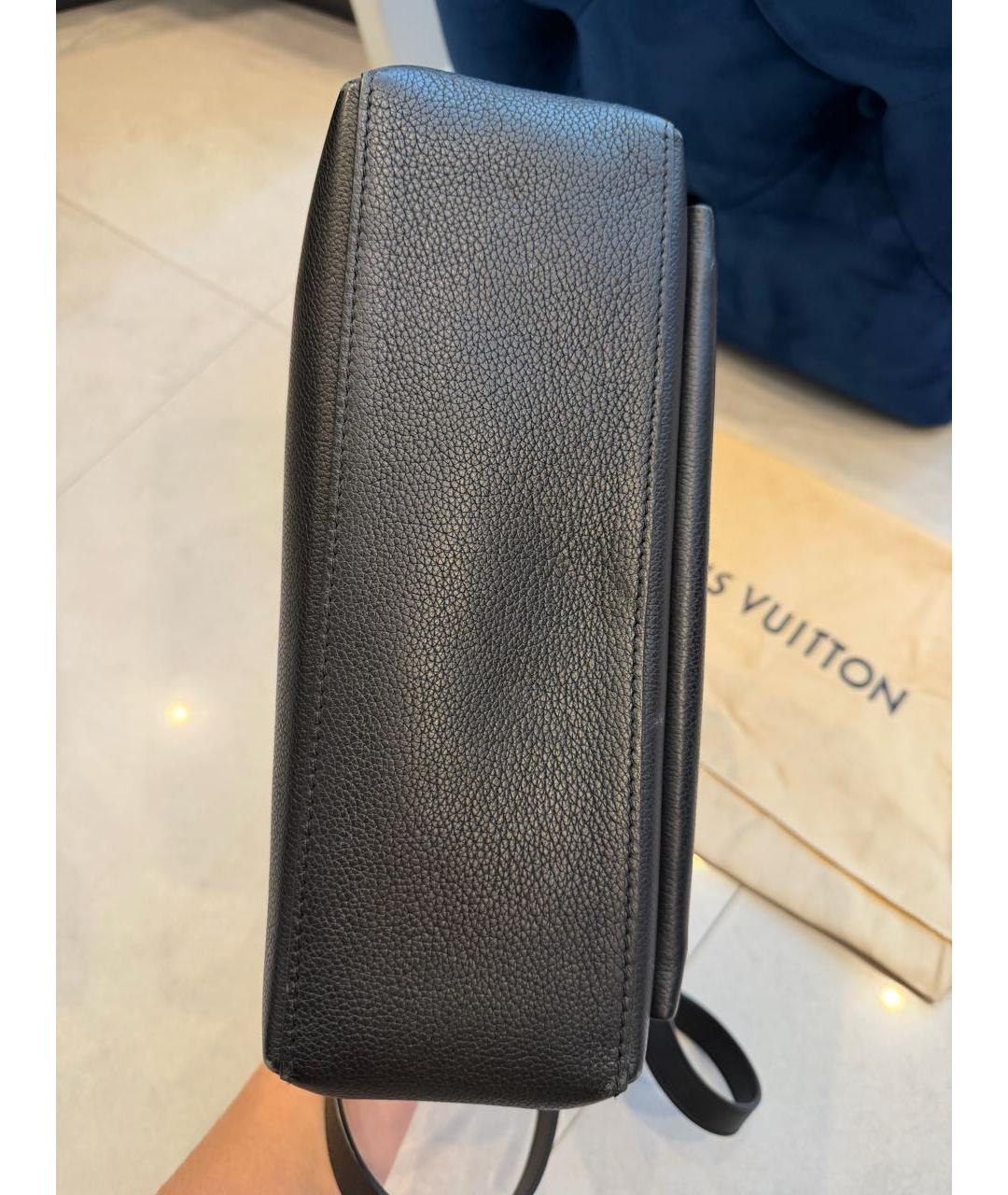 LOUIS VUITTON Черная кожаная сумка с короткими ручками, фото 8