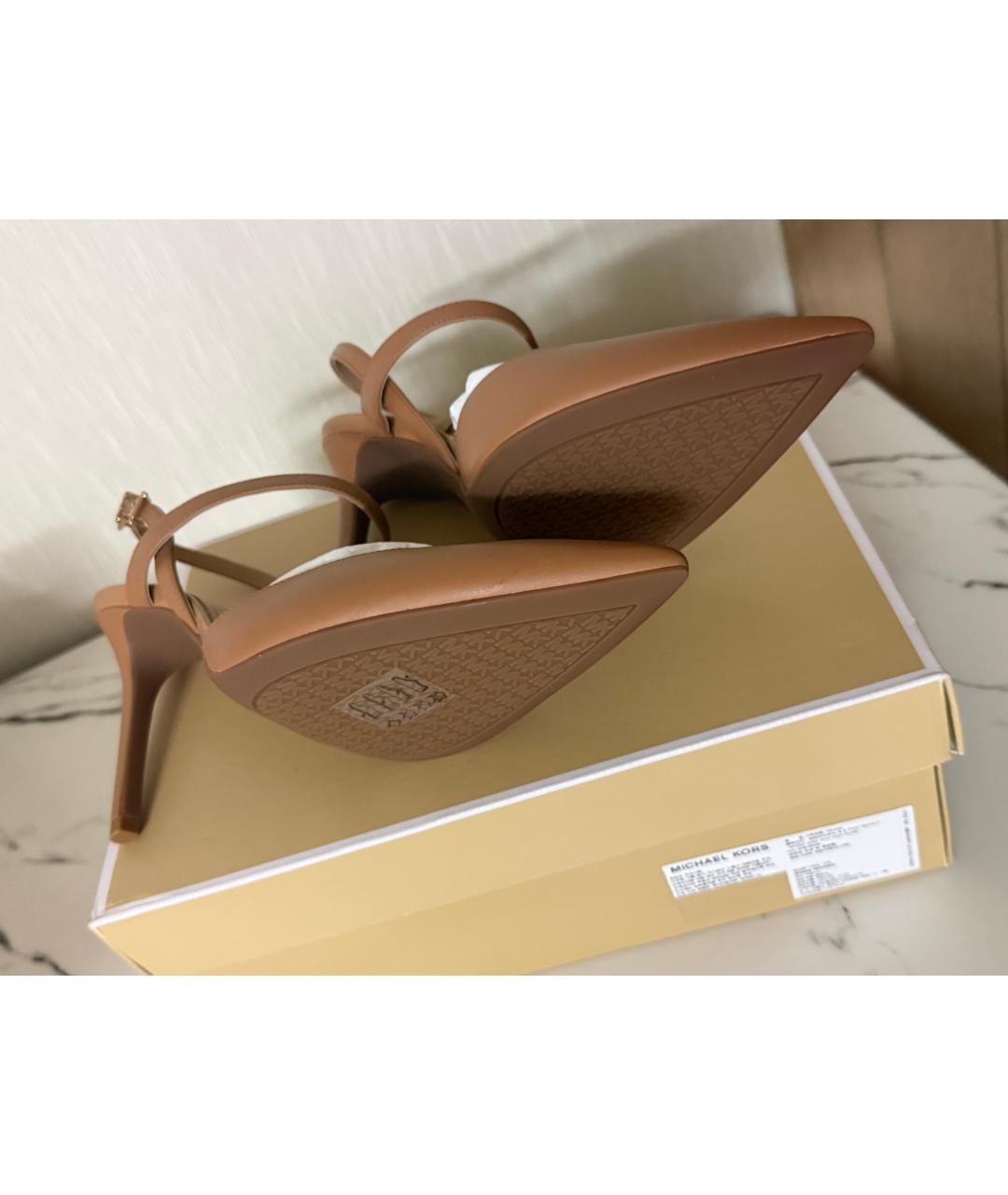 MICHAEL KORS Коричневые кожаные туфли, фото 5