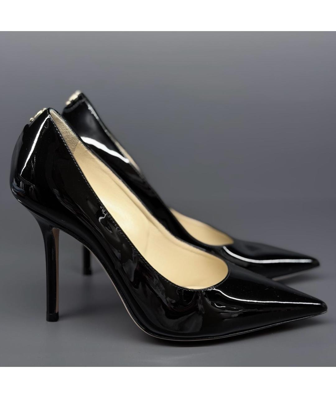 JIMMY CHOO Черные туфли из лакированной кожи, фото 4
