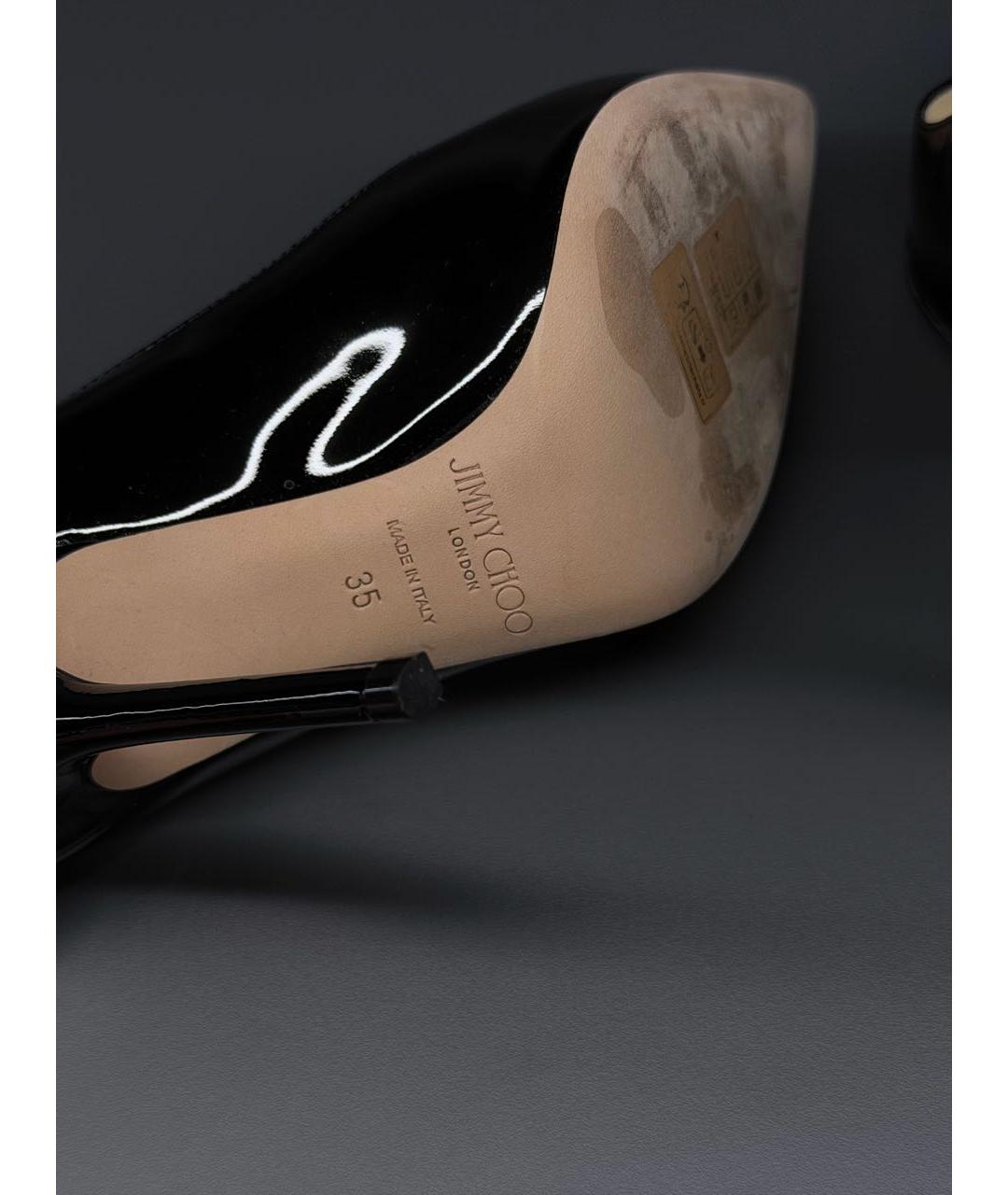 JIMMY CHOO Черные туфли из лакированной кожи, фото 3