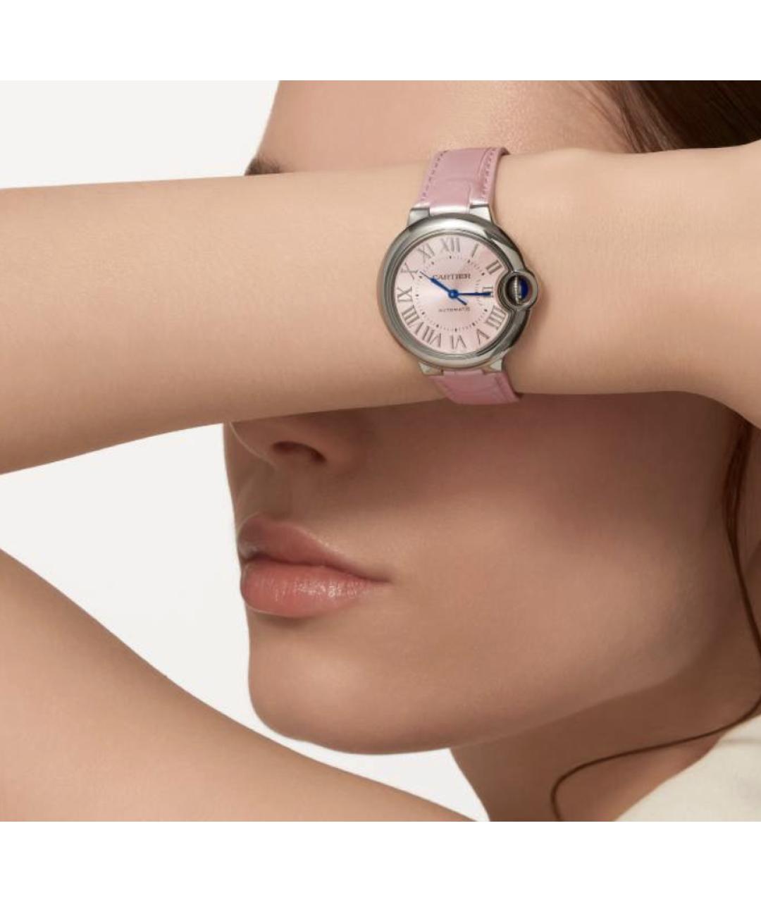 CARTIER Розовые часы из белого золота, фото 2