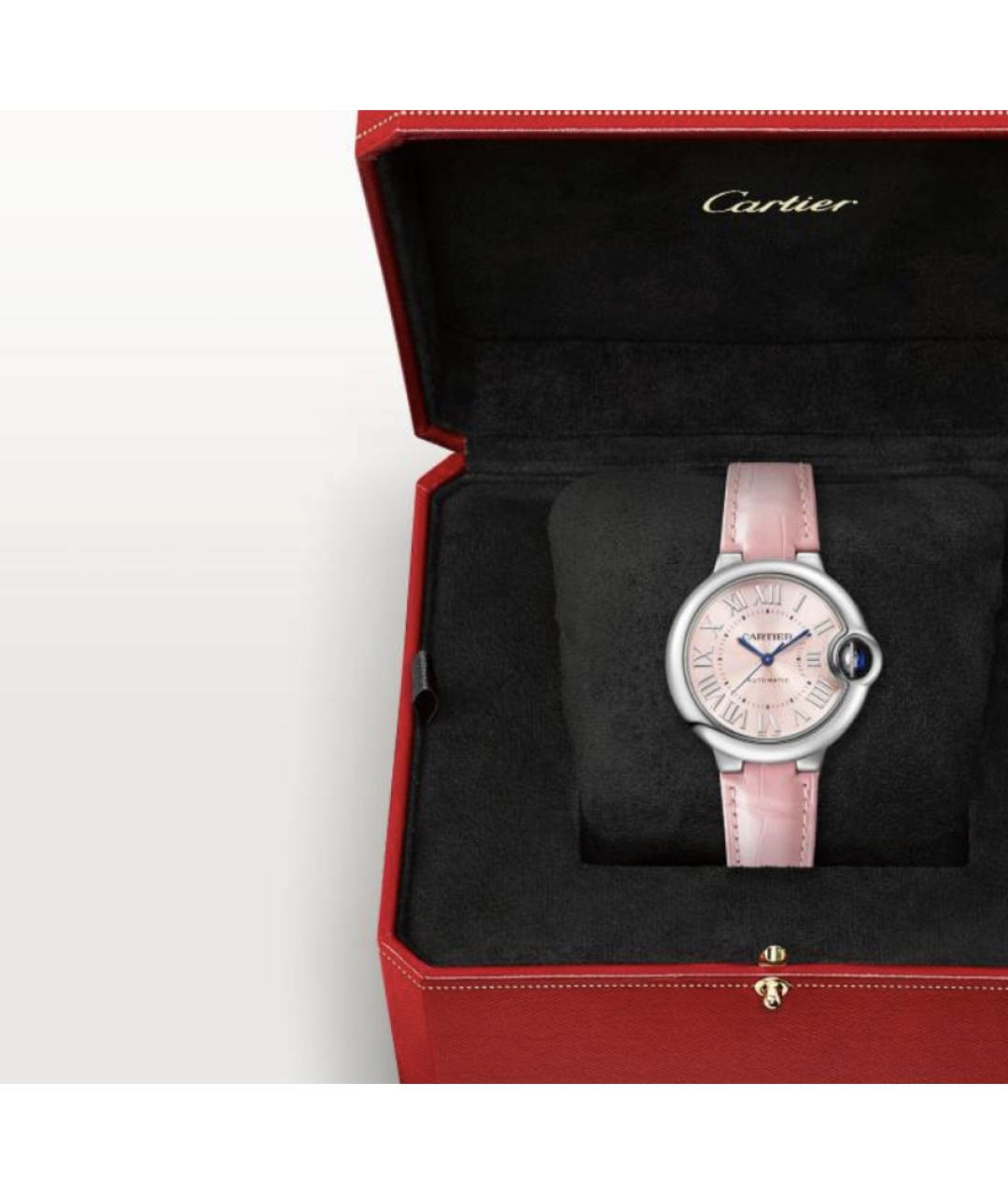 CARTIER Розовые часы из белого золота, фото 3