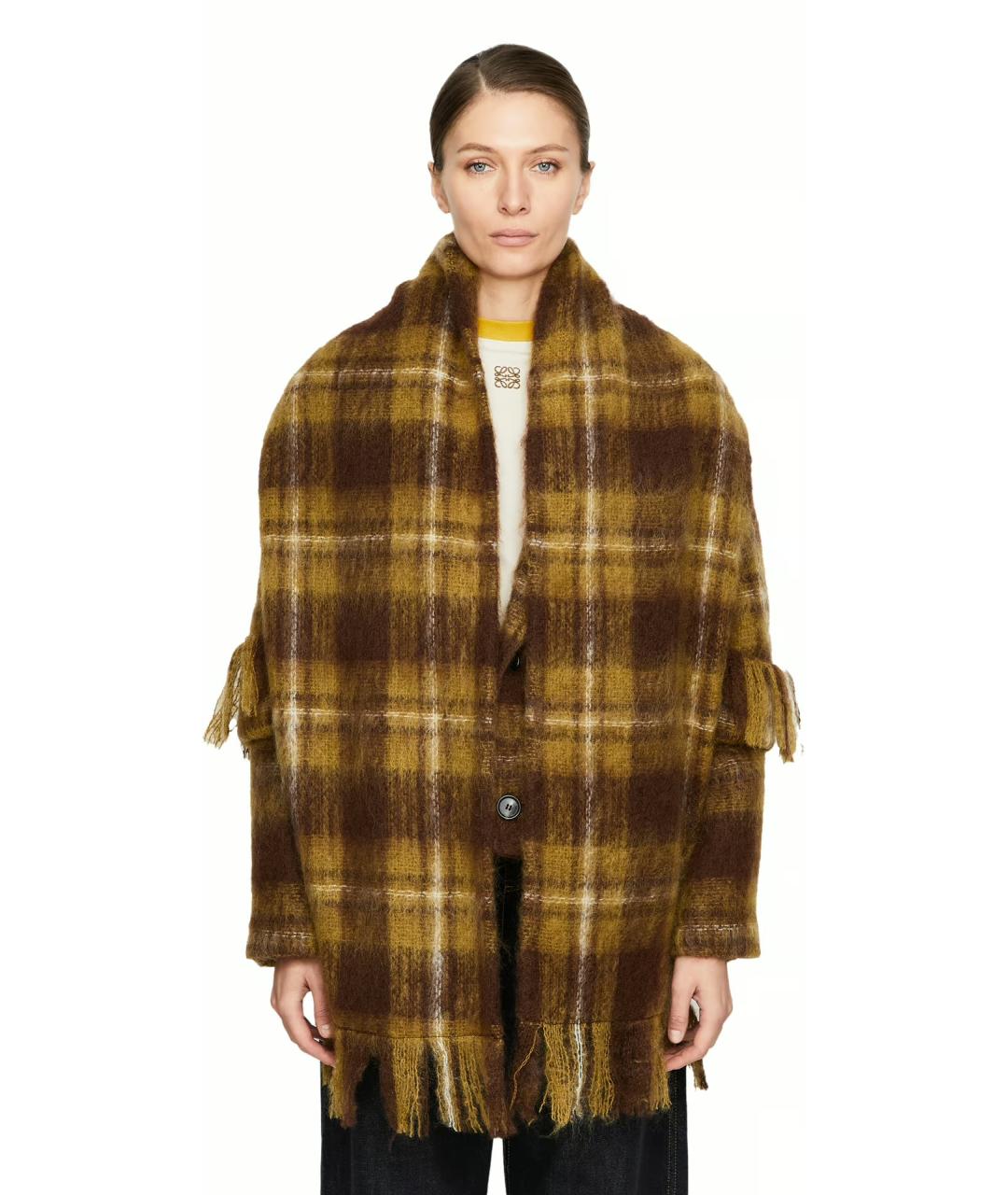 LOEWE Мульти шерстяное пальто, фото 7