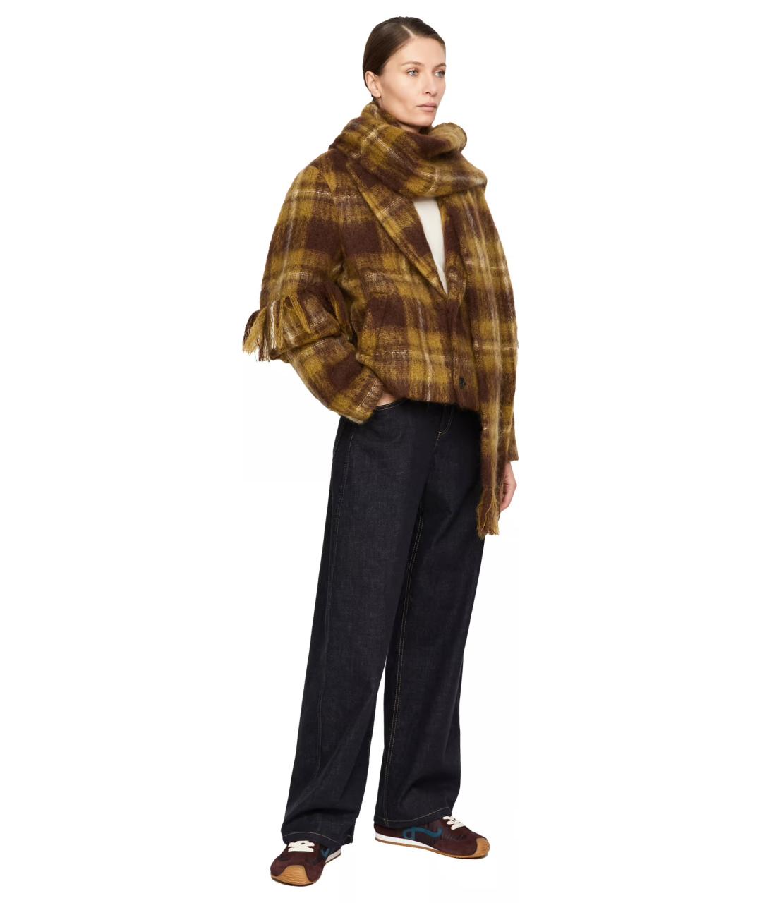 LOEWE Мульти шерстяное пальто, фото 6